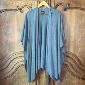 BROOKS BROTHERS 346 Multi-fiber Gray Blue Shawl Wrap One Size